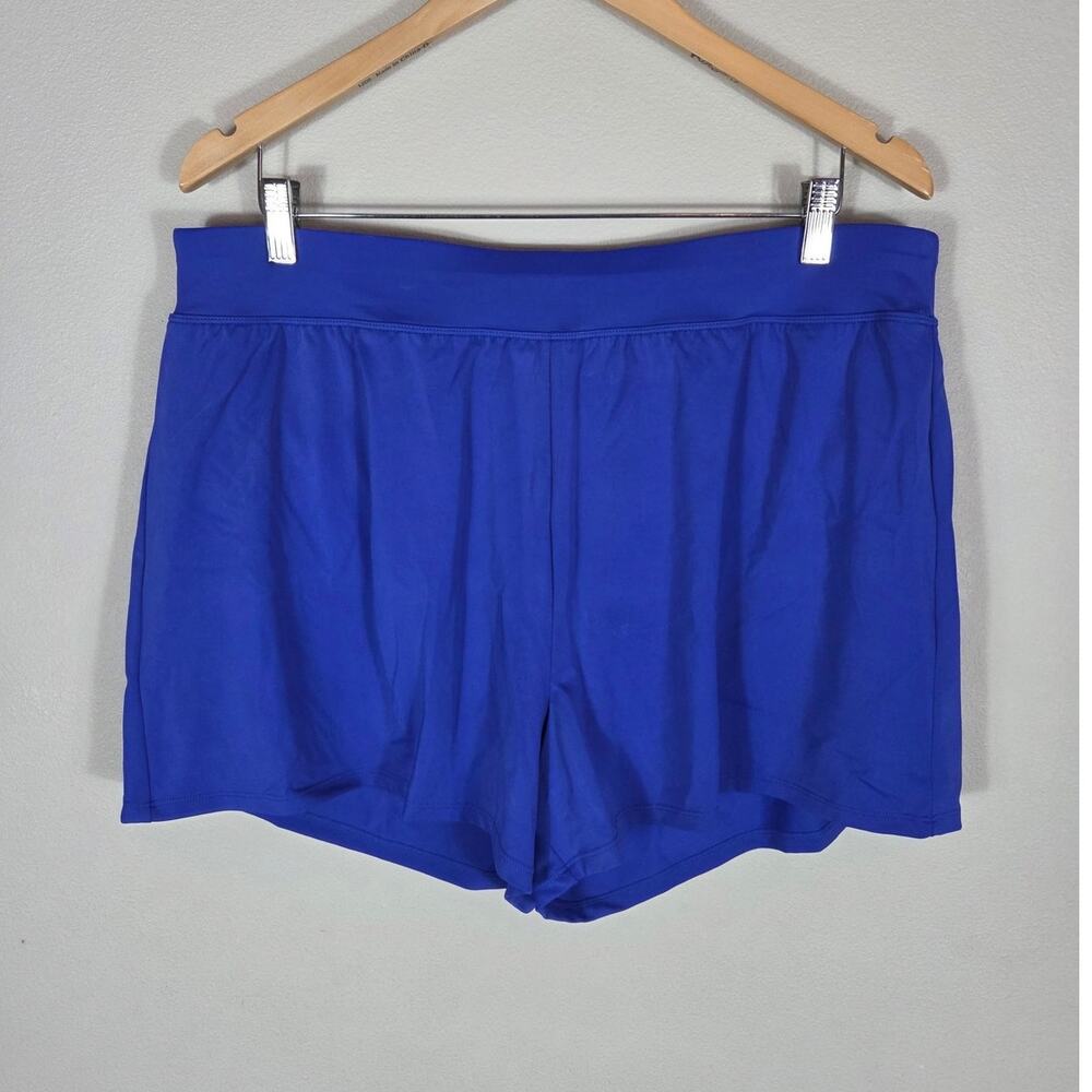 Susan Graver X Swimsuits for All Blue Swim Shorts NWOT Size 18W